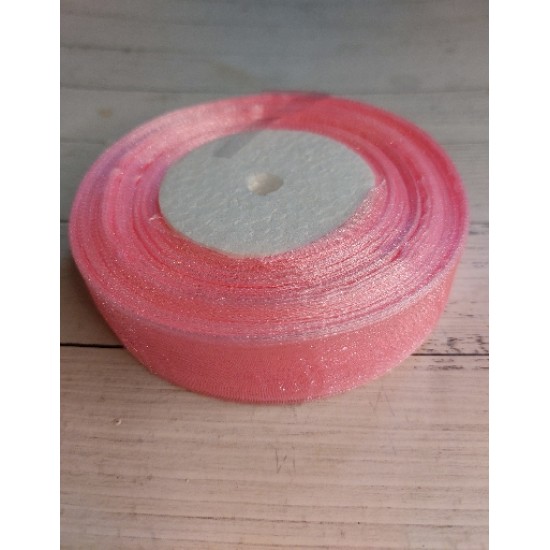 Лента органза 2,5 см (цв. розовый)